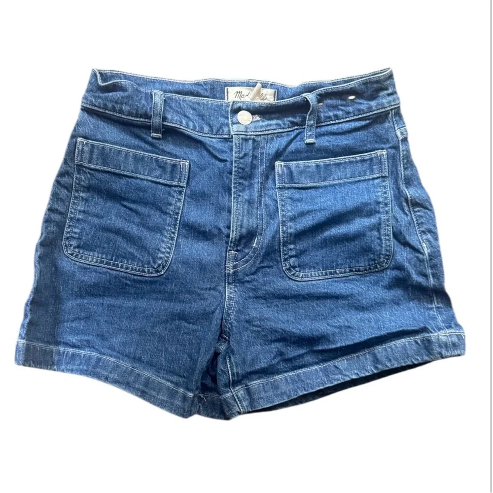 Madewell Blue Jean high waisted Shorts 26 A14 - Picture 1 of 4